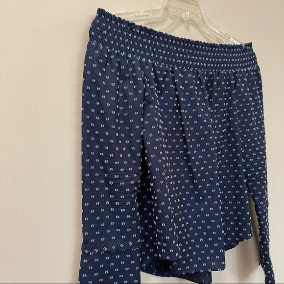 DEREK LAM 10 CROSBY Blue Off The Shoulder Top  6 - Picture 3 of 8